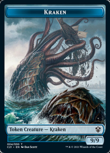 Kraken Token (04) // Wurm Token (19) [Commander 2021 Tokens] [Non-Foil]
