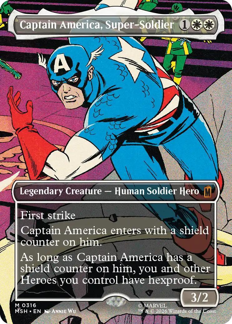 Captain America, Super-Soldier [316] [Borderless] [Scene] [Marvel Super Heroes] [Non-Foil]