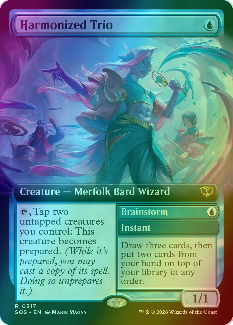 Harmonized Trio // Brainstorm [317] [Extended Art] [Secrets of Strixhaven] [Foil]