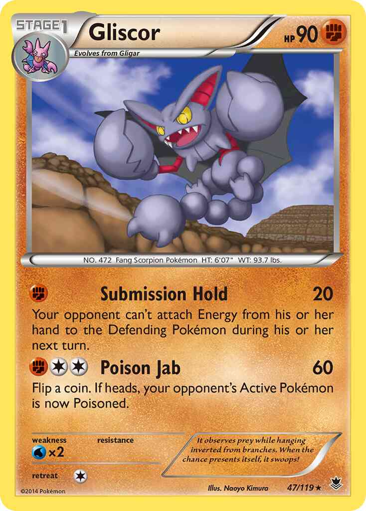 Gliscor - 47/119 - Rare [xy4-47] [Non-Holo]