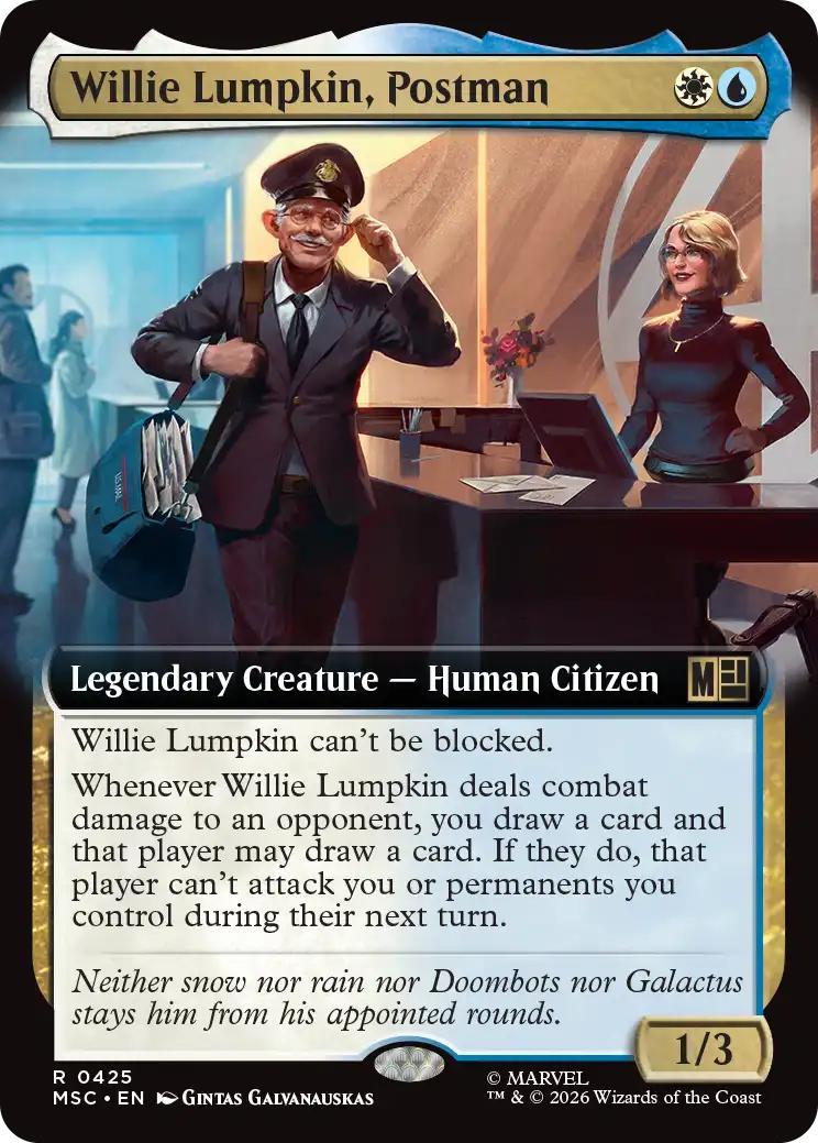 Willie Lumpkin, Postman [425] [Extended Art] [Marvel Super Heroes: Commander] [Non-Foil]