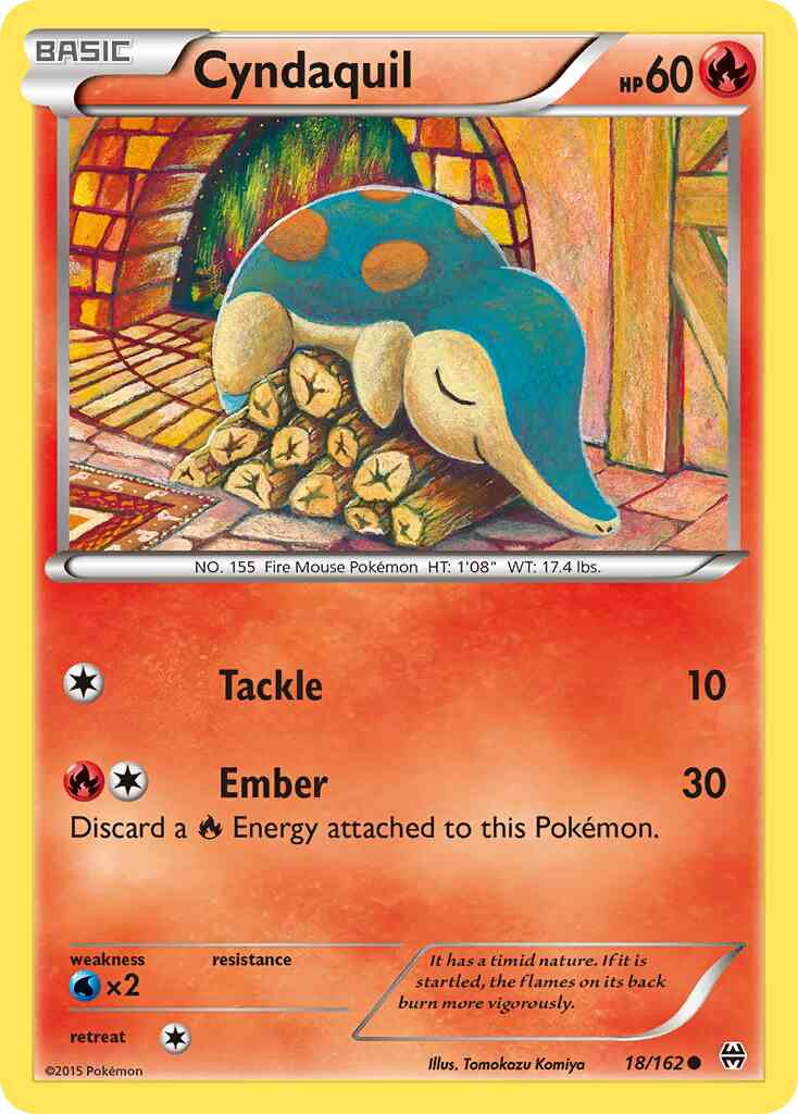 Cyndaquil - 18/162 - Common [xy8-18] [Reverse Holo]