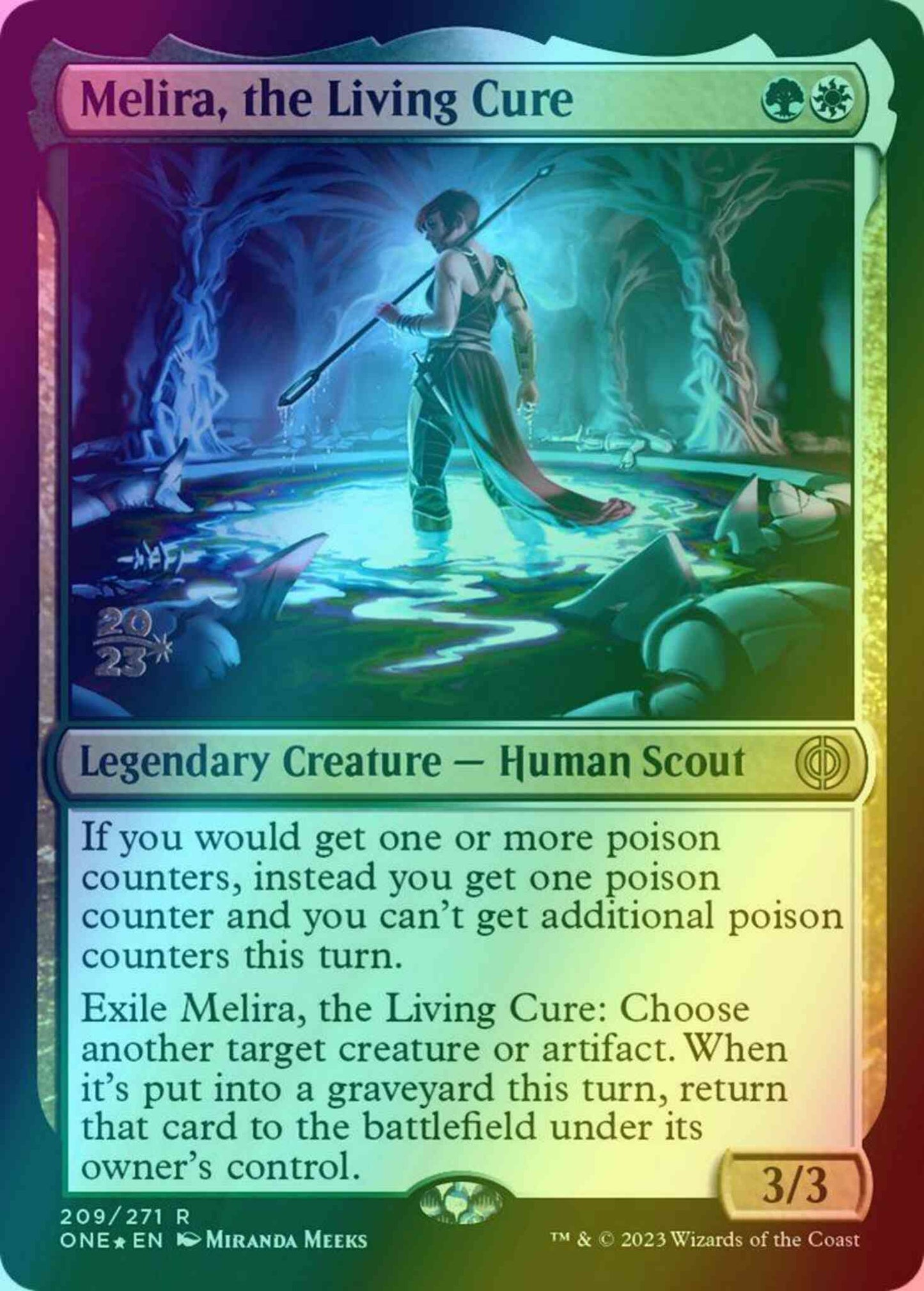 Melira, the Living Cure [209s] [Prerelease] [Phyrexia: All Will Be One: Promos] [Foil]