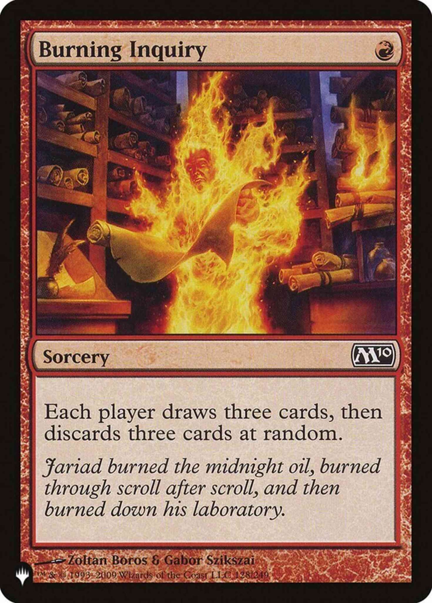 Burning Inquiry [M10-128] [The List] [Non-Foil]