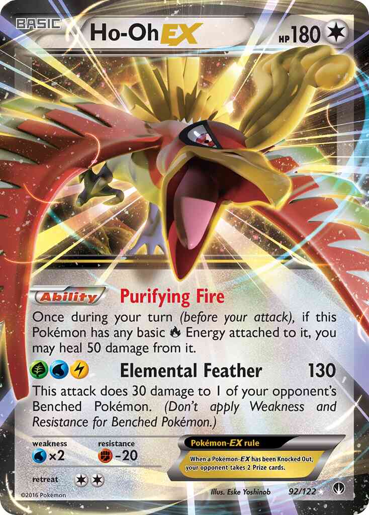 Ho-Oh-EX - 92/122 - Rare Holo EX [xy9-92] [Ultra]