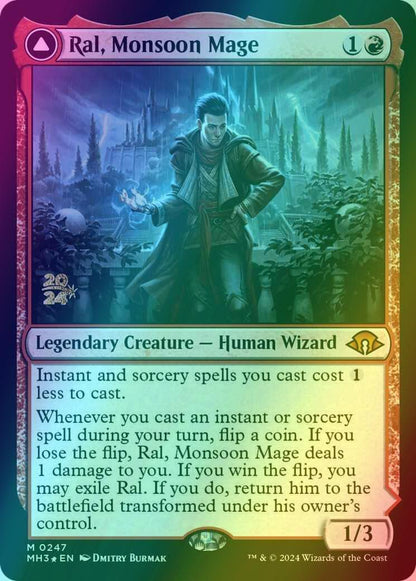 Ral, Monsoon Mage // Ral, Leyline Prodigy [247s] [Prerelease] [Modern Horizons 3: Promos] [Foil]