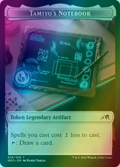 Samurai Token (03) // Tamiyo's Notebook Token (16) [Kamigawa: Neon Dynasty: Tokens] [Foil]