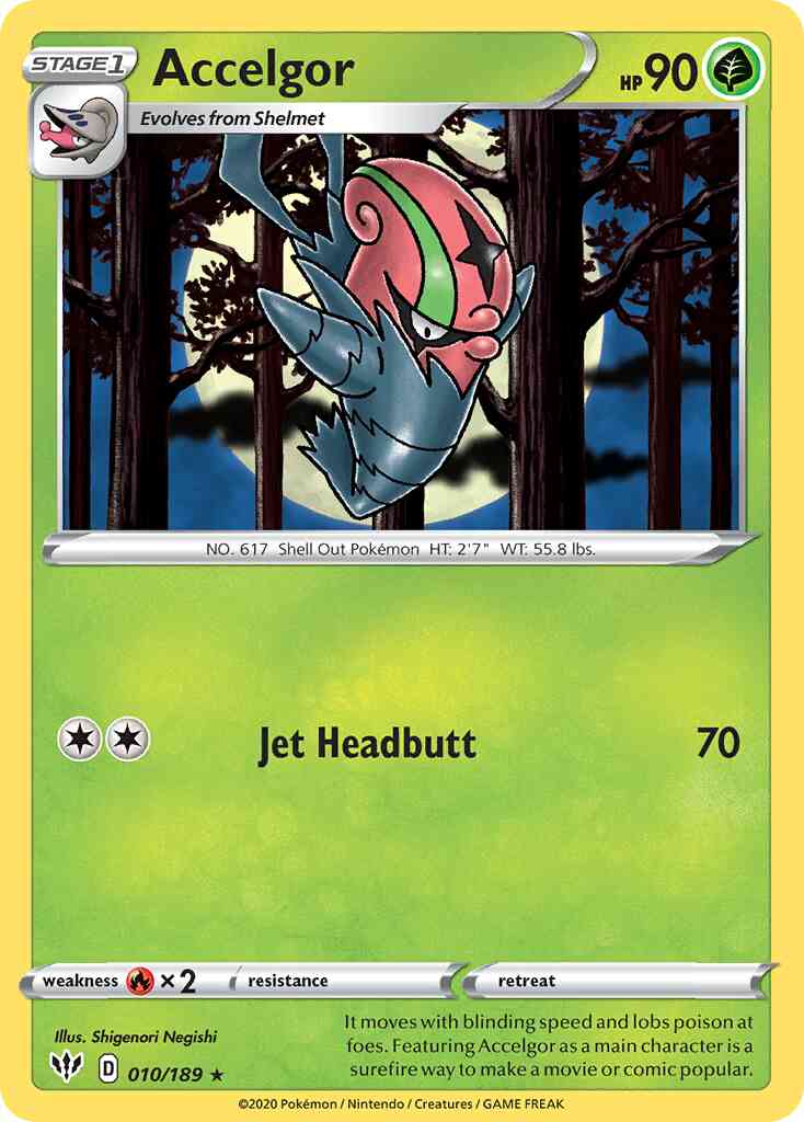 Accelgor - 010/189 - Rare [swsh3-010] [Non-Holo]