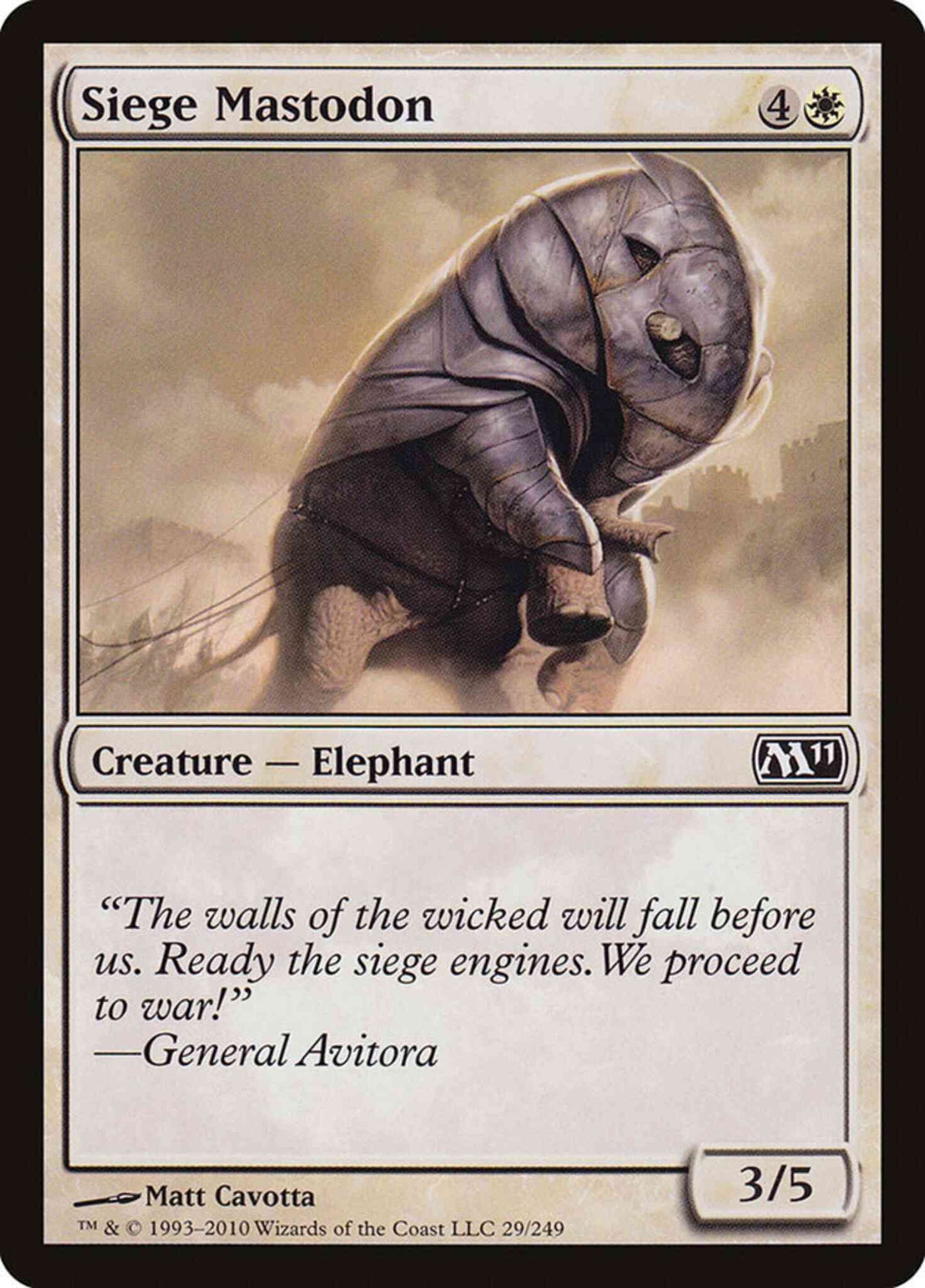 Siege Mastodon [29] [Magic 2011] [Non-Foil]