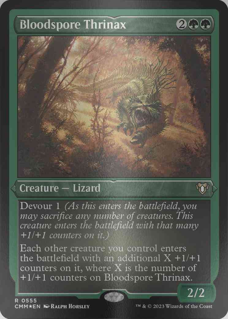 Bloodspore Thrinax [555] [Commander Masters] [Etched Foil]