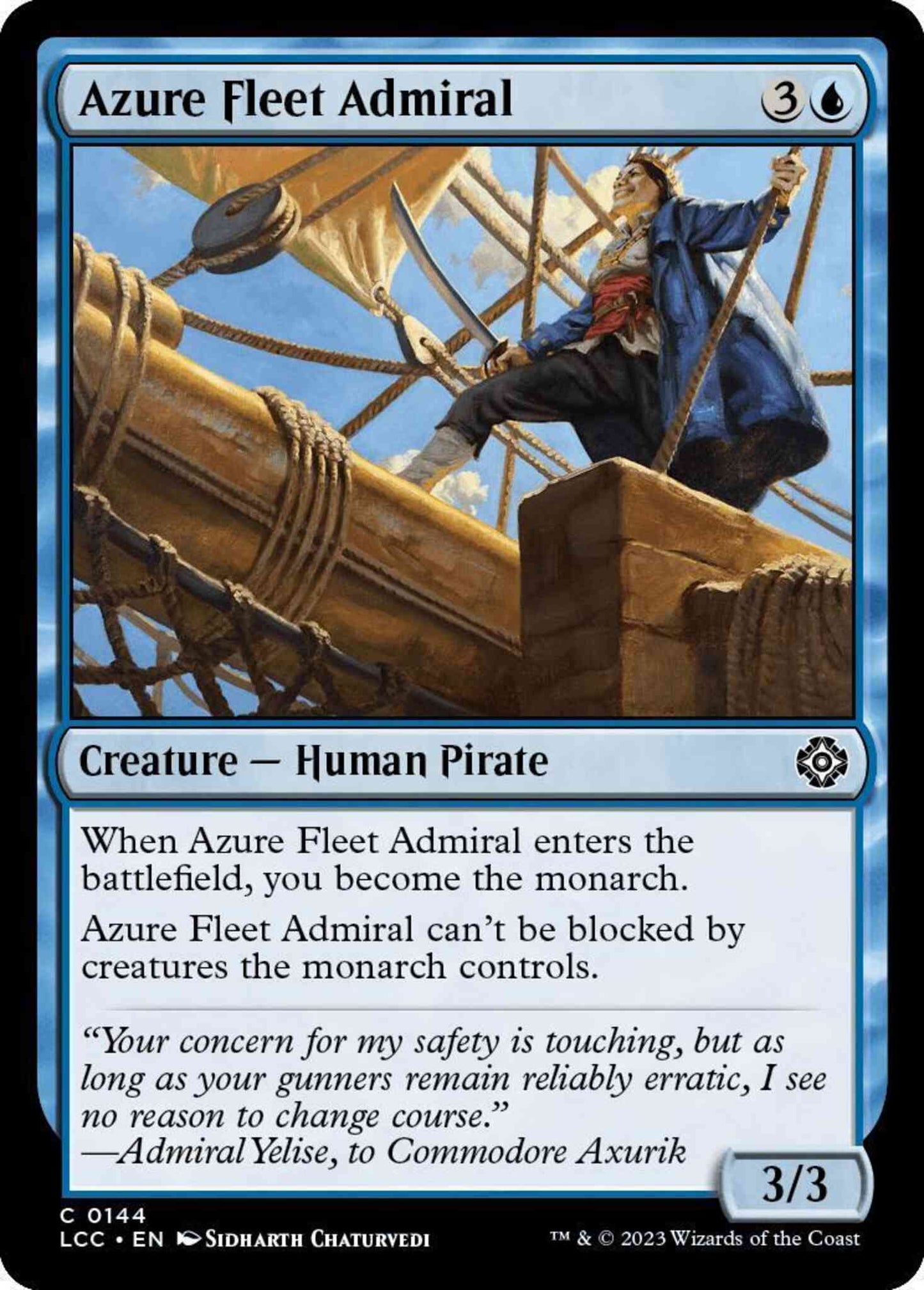 Azure Fleet Admiral [144] [The Lost Caverns of Ixalan: Commander] [Non-Foil]