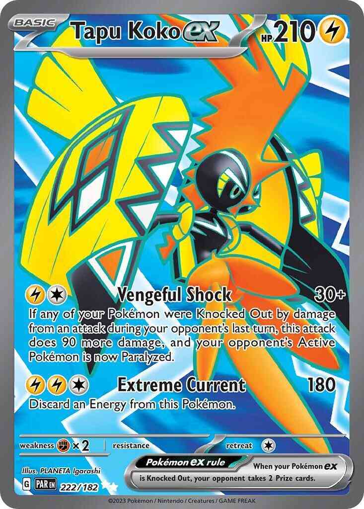 Tapu Koko ex - 222/182 - Ultra Rare [sv04-222] [Ultra]