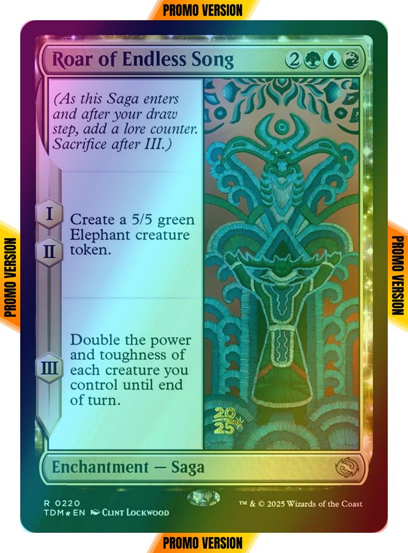 Roar of Endless Song [220s] [Prerelease] [Tarkir: Dragonstorm: Promos] [Foil]