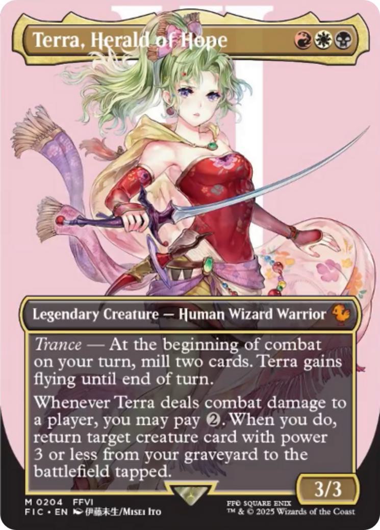 Terra, Herald of Hope [204] [Borderless] [Character] [FINAL FANTASY: Commander] [Non-Foil]