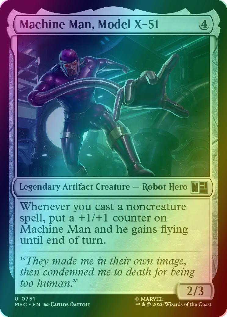Machine Man, Model X-51 [751] [Jumpstart] [Marvel Super Heroes: Commander] [Foil]