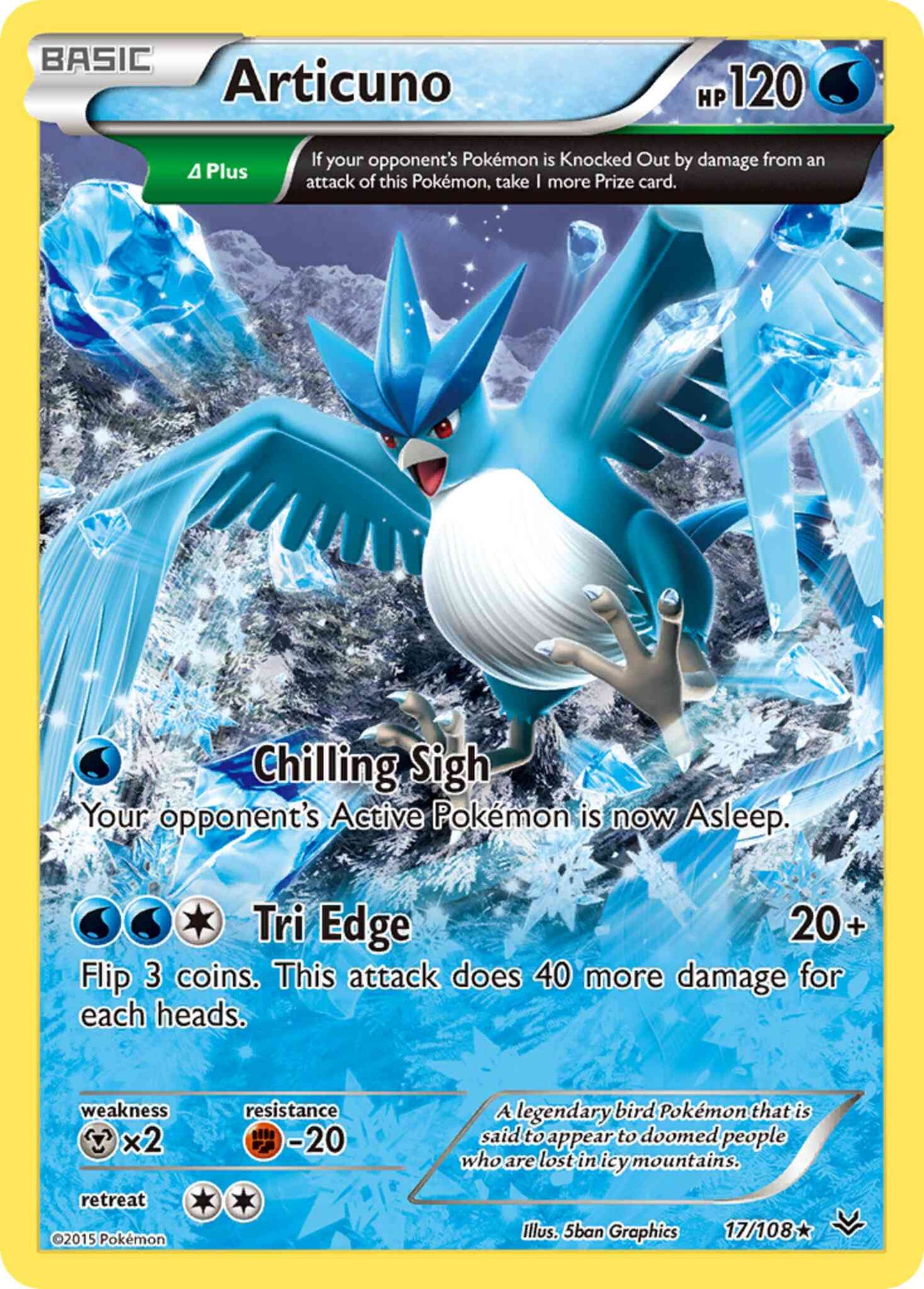 Articuno - 17/108 - Rare [xy6-17] [Reverse Holo]