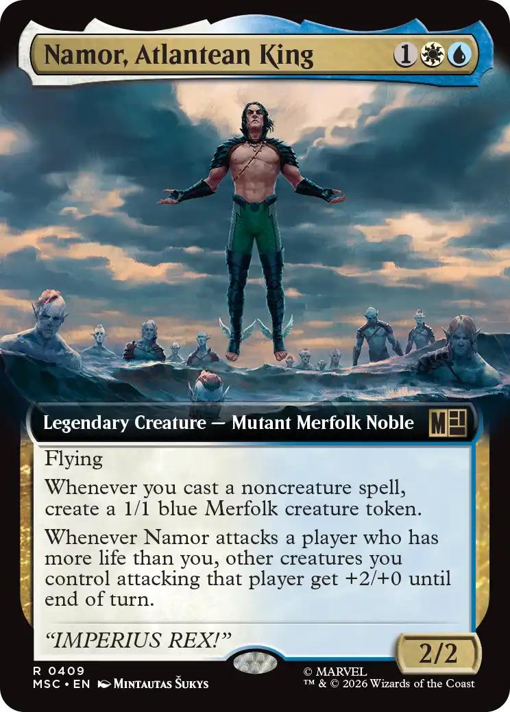 Namor, Atlantean King [409] [Extended Art] [Marvel Super Heroes: Commander] [Non-Foil]