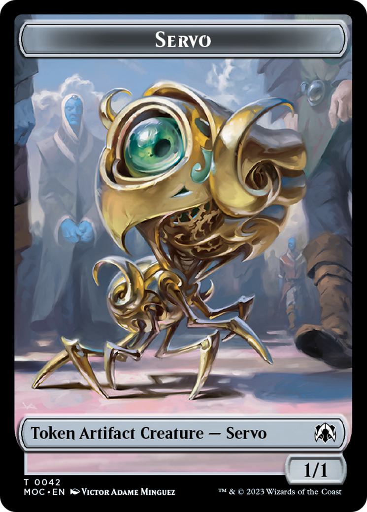 Feather Token (23) // Servo Token (42) [March of the Machine: Commander: Tokens] [Non-Foil]