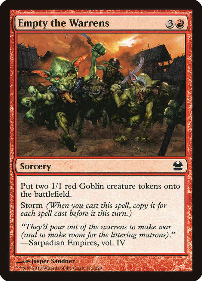 Empty the Warrens [112] [Modern Masters] [Non-Foil]