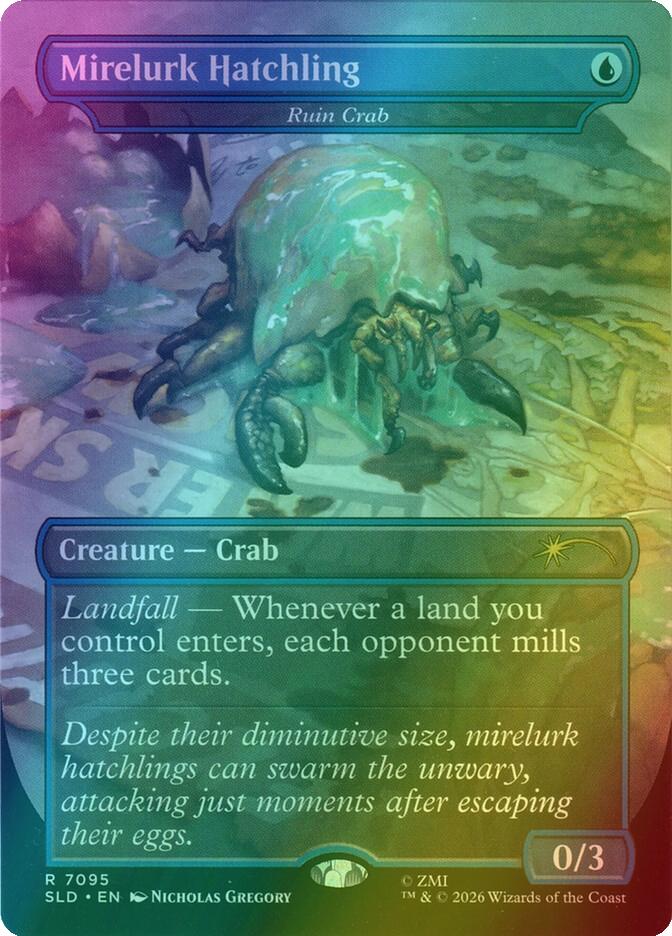 Mirelurk Hatchling - Ruin Crab [7095] [Borderless] [Fallout: Rad] [Secret Lair Drop] [Foil]