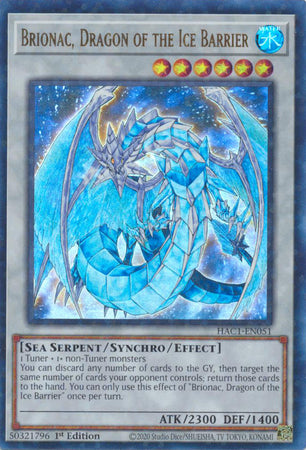 Brionac, Dragon of the Ice Barrier - HAC1-EN051 - Duel Terminal Ultra Parallel Rare - 1st Edition