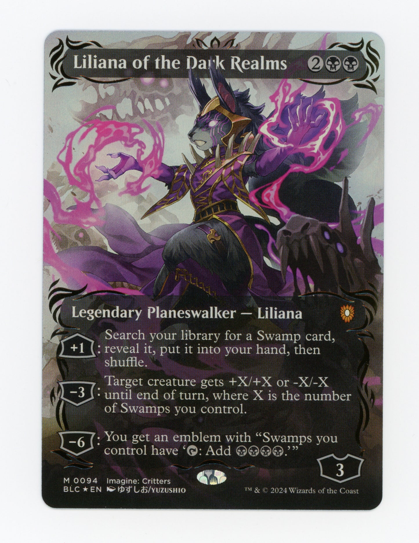 Liliana of the Dark Realms — Borderless|Anime|Raised Foil — ID 19638