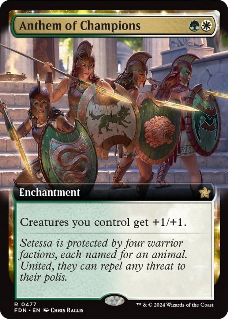 Anthem of Champions [477] [Extended Art] [Foundations] [Non-Foil]
