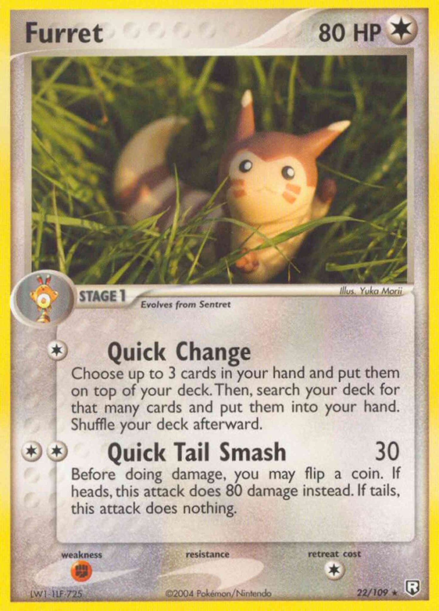 Furret - 22/109 - Rare [ex7-22] [Non-Holo]