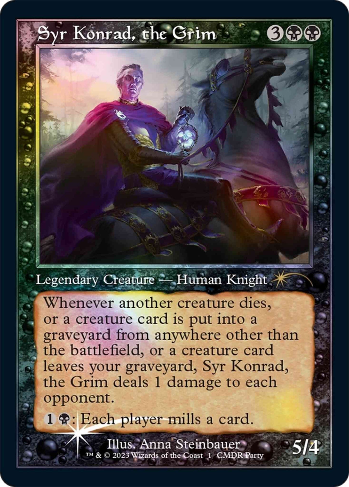 Syr Konrad, the Grim [5] [Retro Frame] [Commander Party] [Wizards Play Network 2023] [Non-Foil]