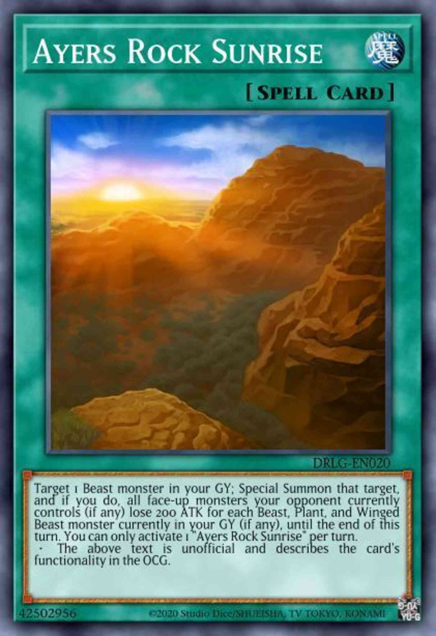 Ayers Rock Sunrise - BP03-EN183 - Shatterfoil Rare - 1st Edition