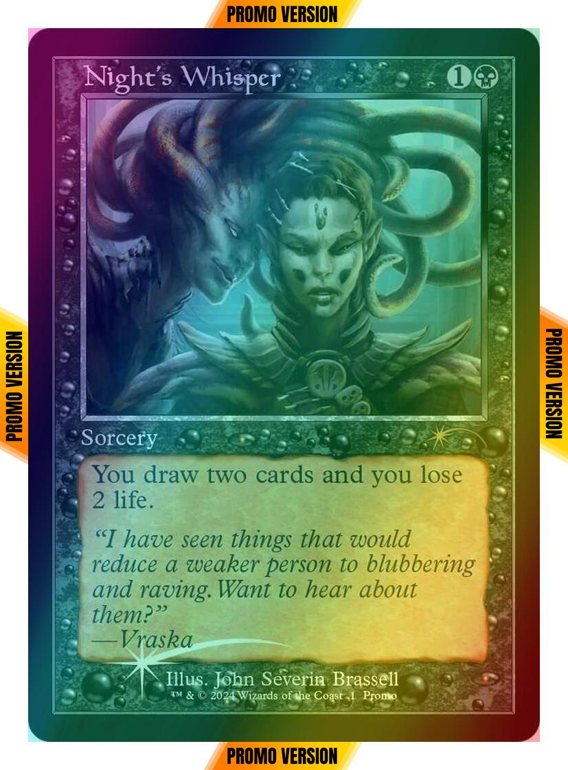 Night's Whisper [18] [Retro Frame] [Wizards Play Network 2024] [Foil]
