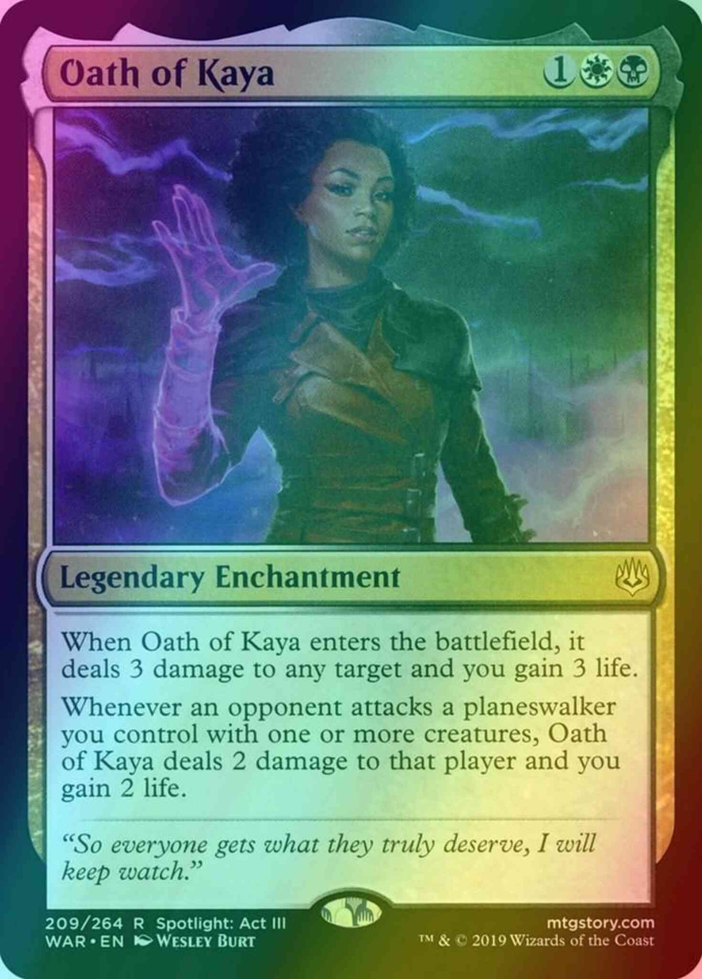 Oath of Kaya [209] [War of the Spark] [Foil]