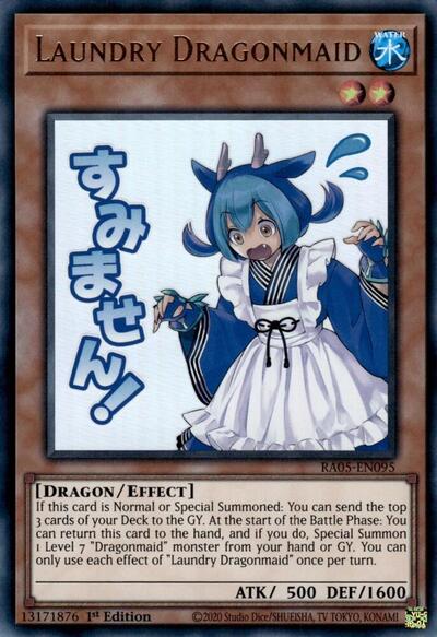 Laundry Dragonmaid - Stamp - RA05-EN095 - Ultra Rare - 1st Edition
