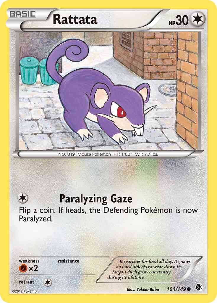 Rattata - 104/149 - Common [bw7-104] [Reverse Holo]