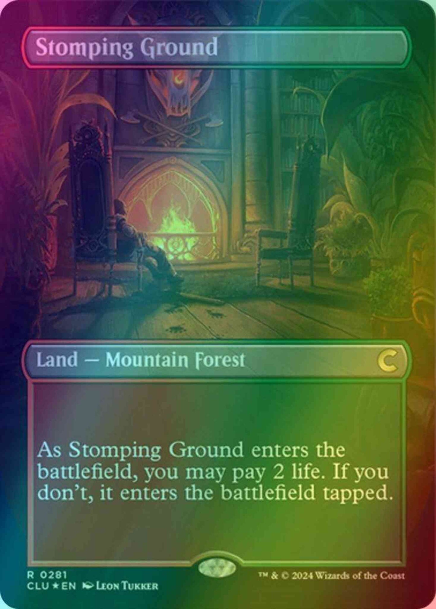 Stomping Ground [281] [Borderless] [Ravnica: Clue Edition] [Foil]
