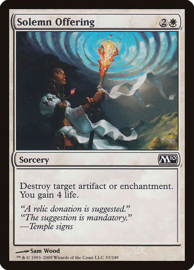 Solemn Offering [33] [Magic 2010] [Non-Foil]