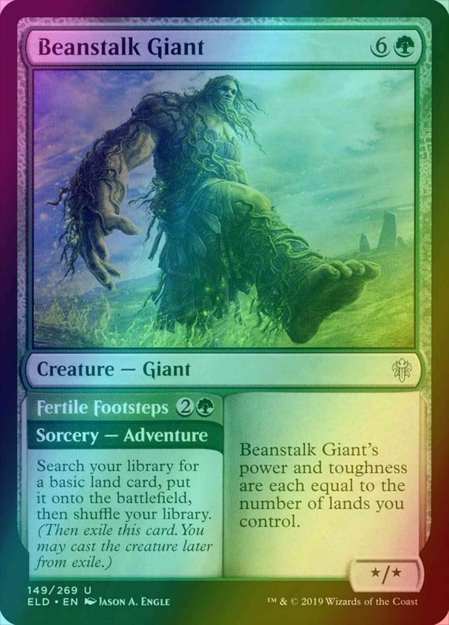 Beanstalk Giant // Fertile Footsteps [149] [Throne of Eldraine] [Foil]
