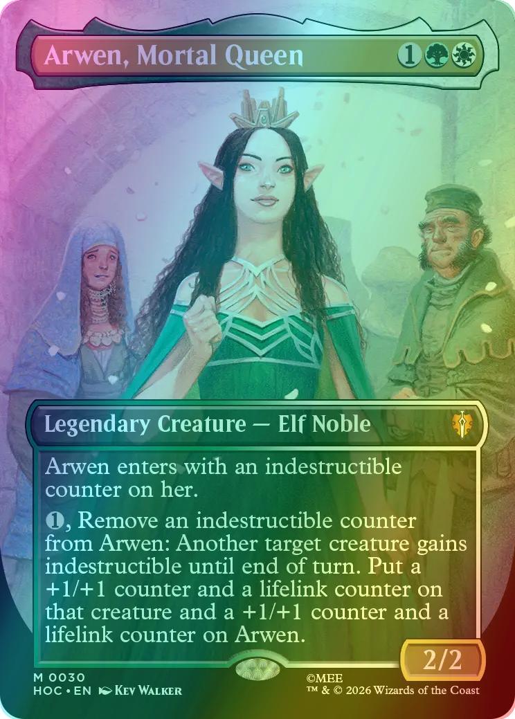 Arwen, Mortal Queen [30] [Borderless] [Classic Artist] [Box Topper] [The Hobbit: Commander] [Foil]