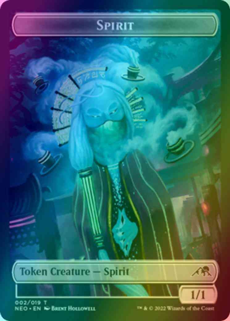 Spirit Token (02) // Spirit Token (12) [Kamigawa: Neon Dynasty: Tokens] [Foil]