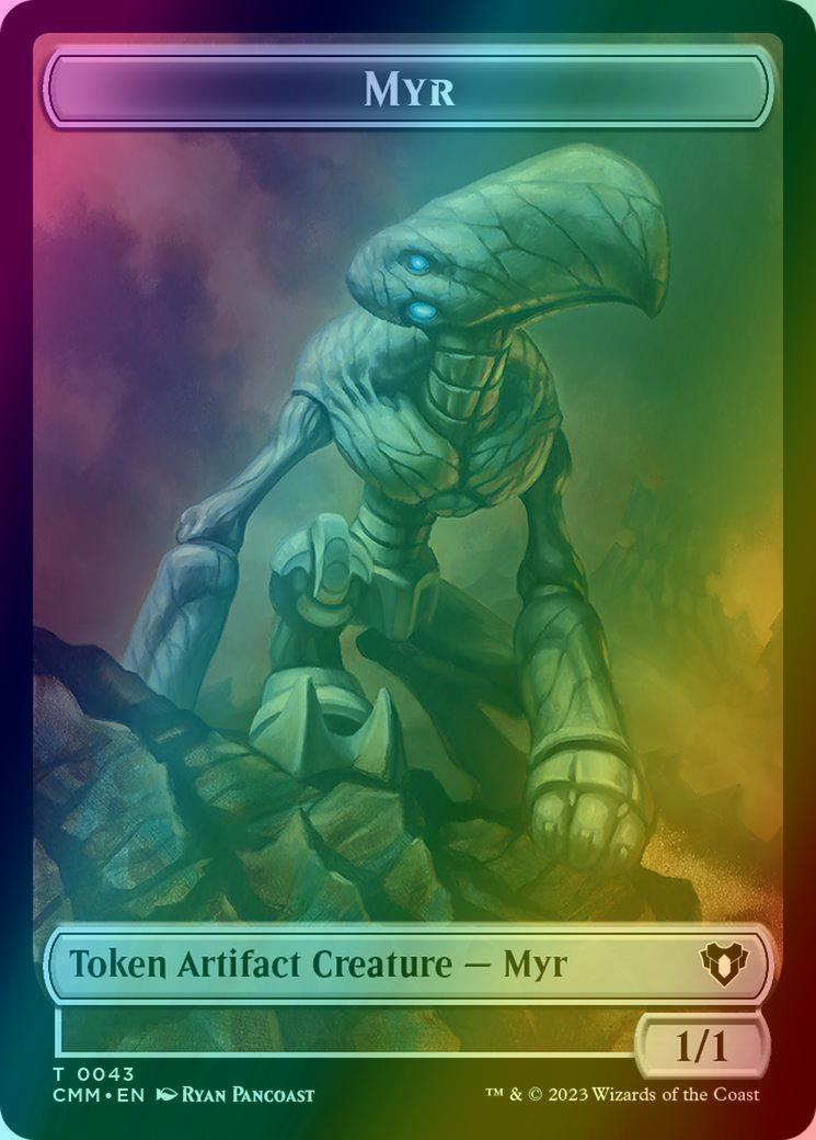 Clue Token (40) // Myr Token (43) [Commander Masters: Tokens] [Foil]