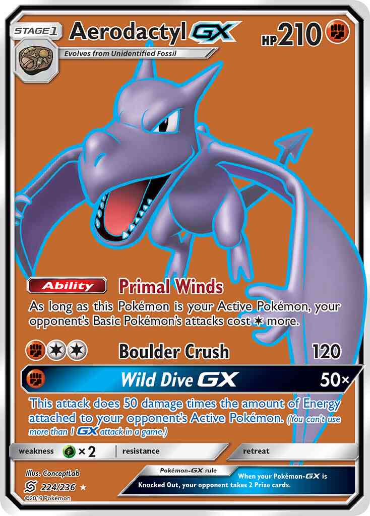Aerodactyl-GX - 224/236 - Rare Ultra [sm11-224] [Ultra]