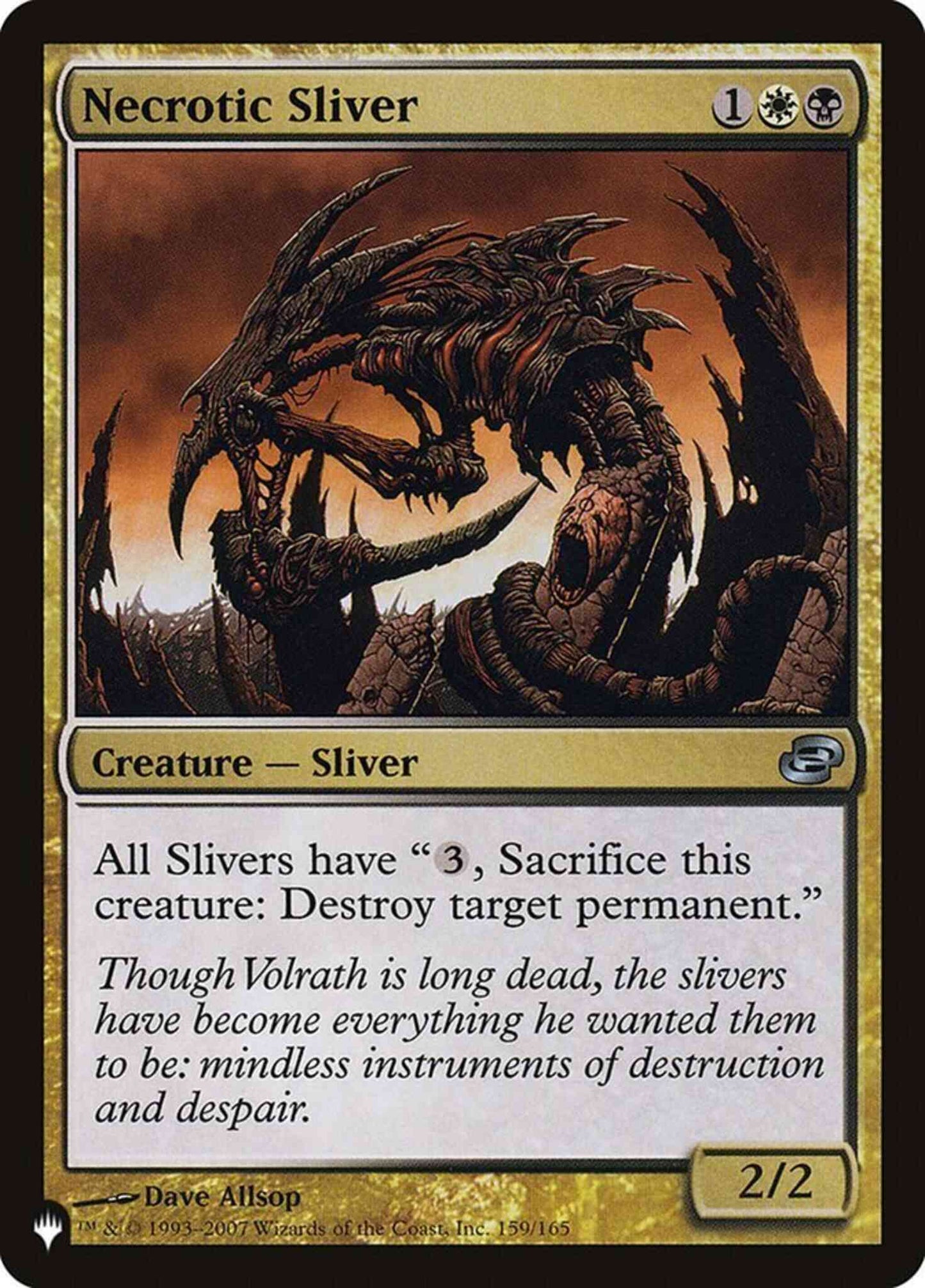 Necrotic Sliver [PLC-159] [The List] [Non-Foil]