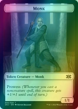 Bear Token (14) // Monk Token (06) [Double Masters 2022: Tokens] [Foil]