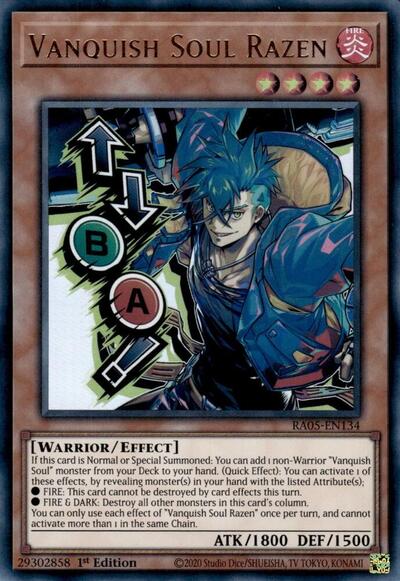 Vanquish Soul Razen - RA05-EN134 - Ultra Rare - 1st Edition