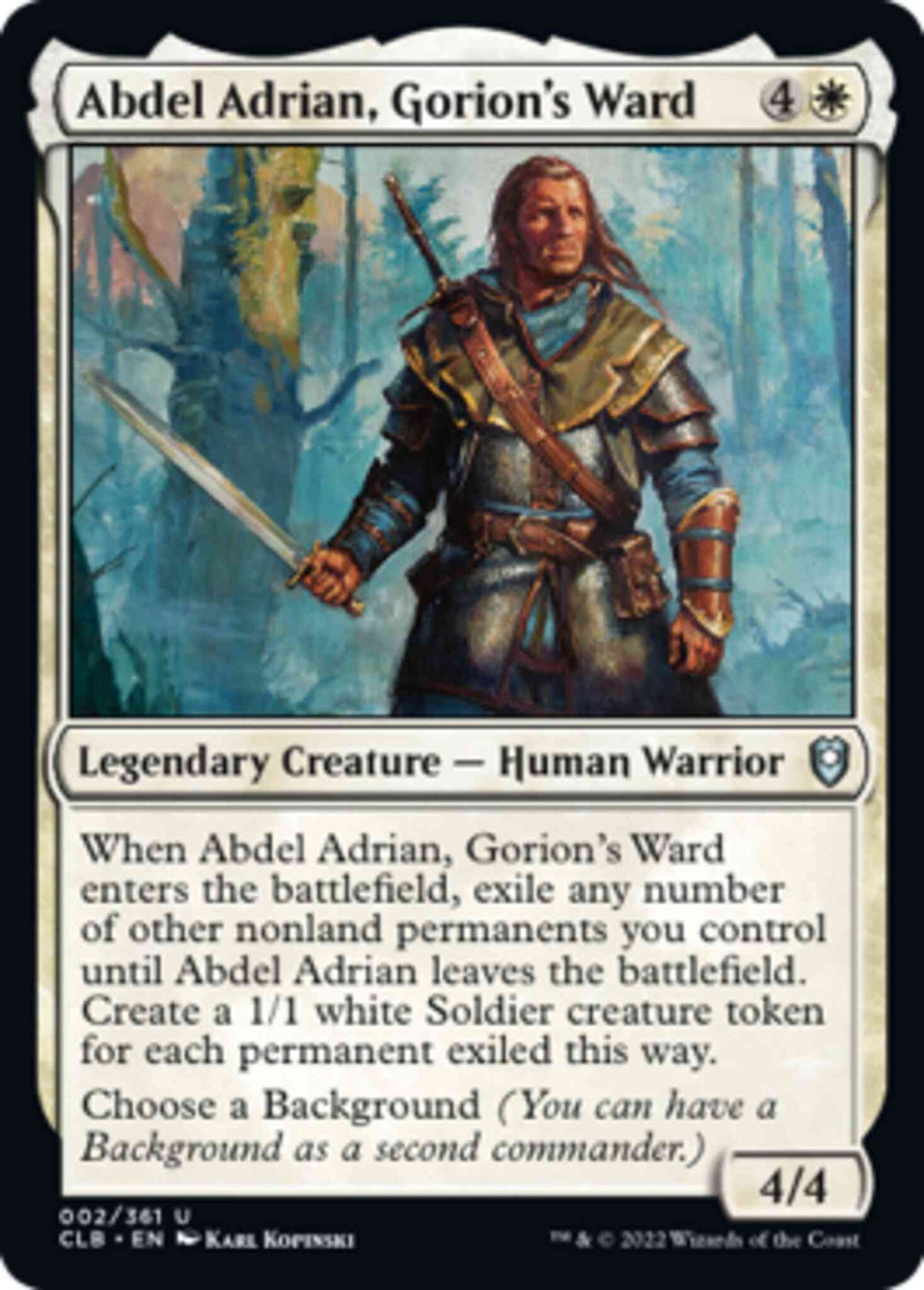 Abdel Adrian, Gorion's Ward [2] [Commander Legends: Battle for Baldur's Gate] [Non-Foil]