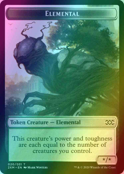 Elemental Token (20) // Treasure Token (27) [Double Masters Tokens] [Foil]