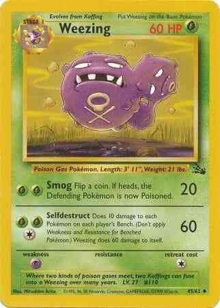 Weezing - 45/62 - Uncommon - Unlimited [base3U-45] [Non-Holo]