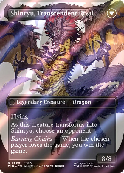 Zenos yae Galvus // Shinryu, Transcendent Rival [529] [Borderless] [Character] [FINAL FANTASY] [Surge Foil]