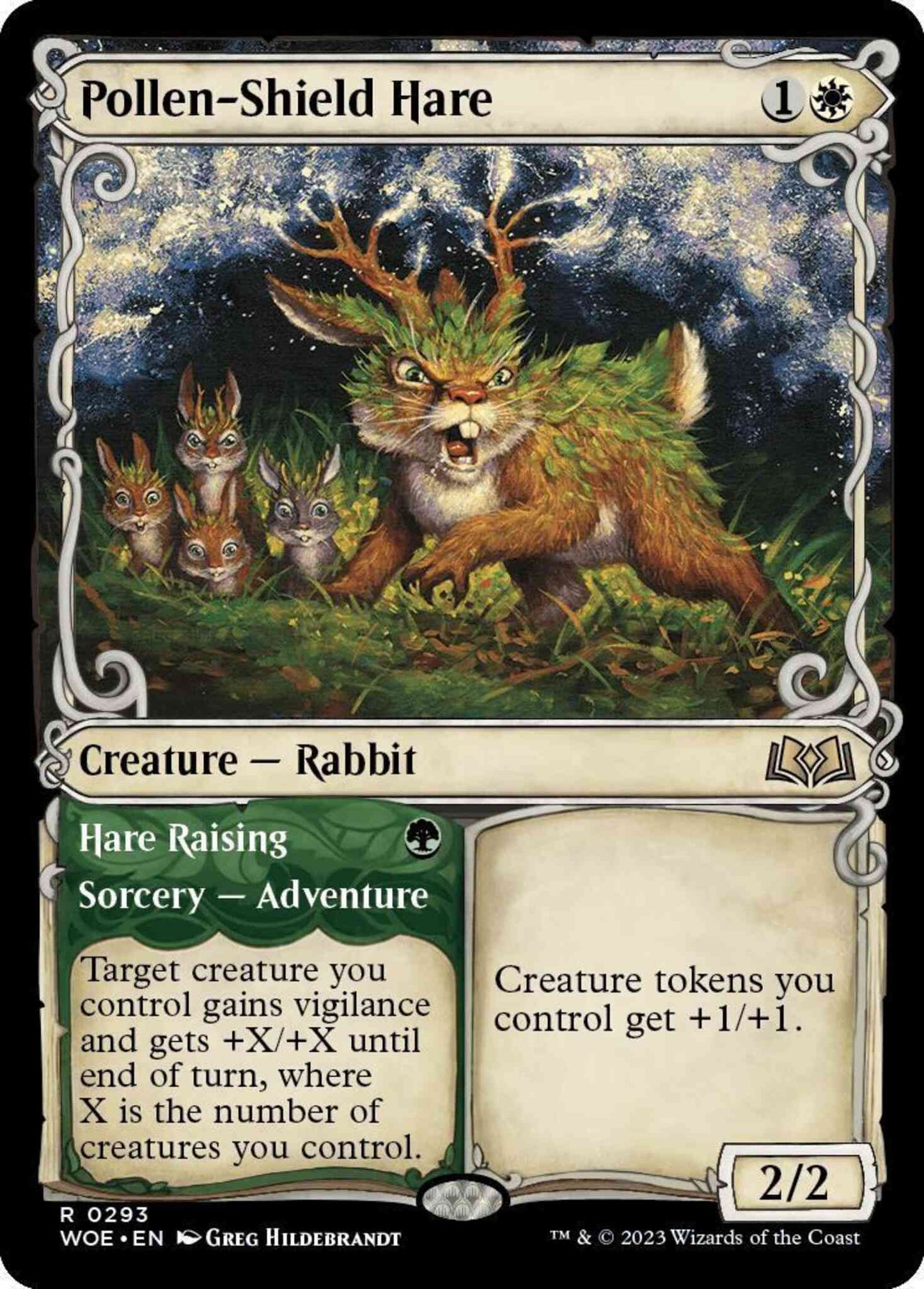 Pollen-Shield Hare // Hare Raising [293] [Adventure Showcase] [Wilds of Eldraine] [Non-Foil]
