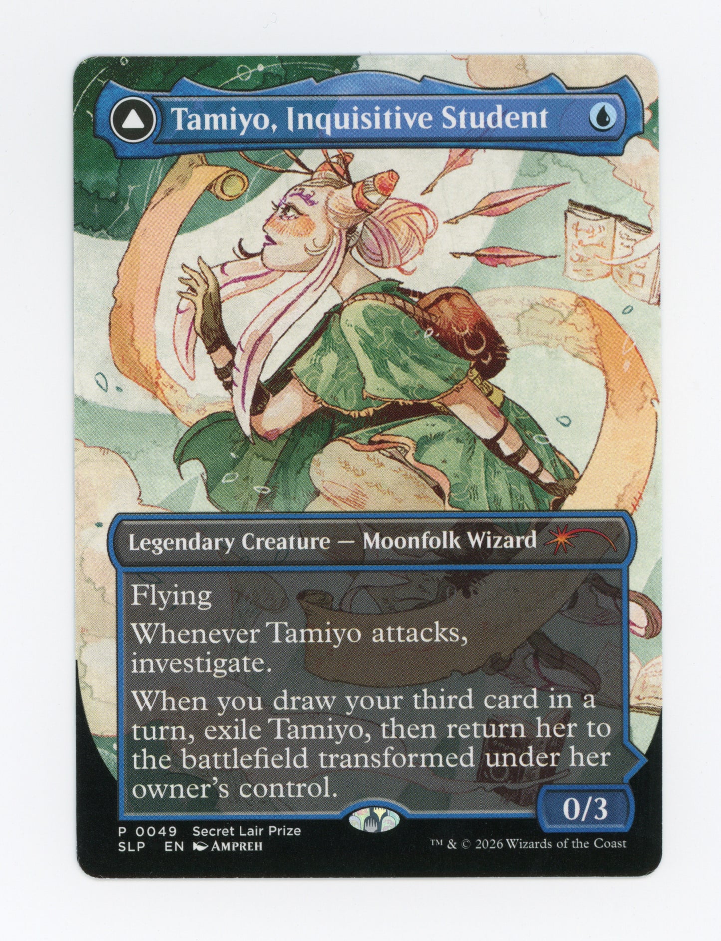 Tamiyo, Inquisitive Student // Tamiyo, Seasoned Scholar — Borderless — ID 19012